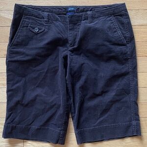 GAP Women's Dark Brown Corduroy Bermuda Shorts